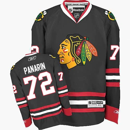 Women's Chicago Blackhawks #72 Artemi Panarin Authentic Black Third Reebok Jersey