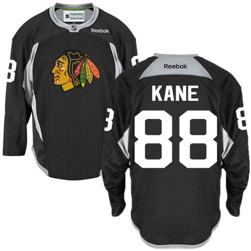 Chicago Blackhawks #88 Patrick Kane Premier Black Practice Reebok Jersey