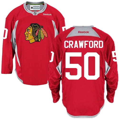 Chicago Blackhawks #50 Corey Crawford Premier Red Practice Reebok Jersey Chicago Blackhawks #50 Corey Crawford Premier Red Practice Reebok Jersey