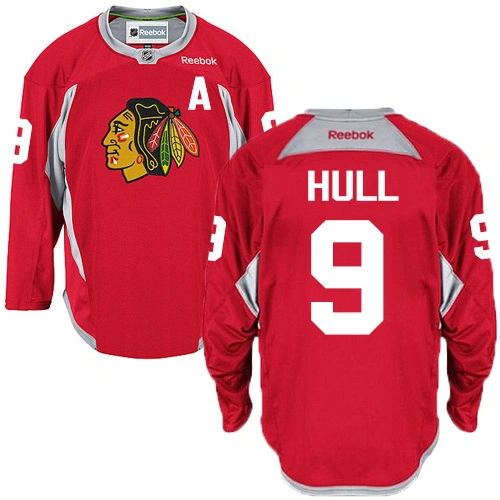 Chicago Blackhawks #9 Bobby Hull Premier Red Practice Reebok Jersey
