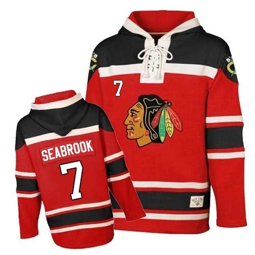 Kid's Old Time Hockey Chicago Blackhawks #7 Brent Seabrook Premier Red Sawyer Hooded Sweatshirt Kid's Old Time Hockey Chicago Blackhawks #7 Brent Seabrook Premier Red Sawyer Hooded Sweatshirt