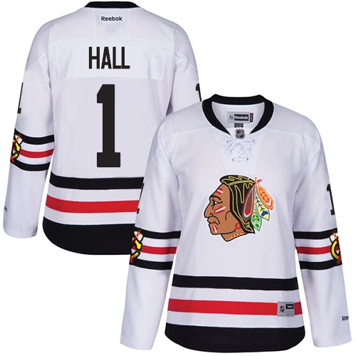Women's Chicago Blackhawks #1 Glenn Hall Premier White 2017 Winter Classic Reebok Jersey Women's Chicago Blackhawks #1 Glenn Hall Premier White 2017 Winter Classic Reebok Jersey