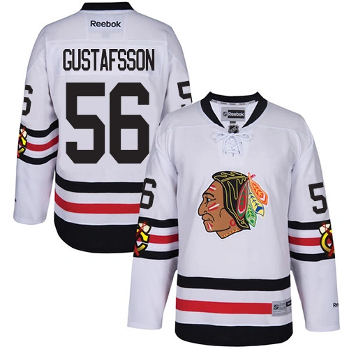 Chicago Blackhawks #56 Erik Gustafsson Premier White 2017 Winter Classic Reebok Jersey