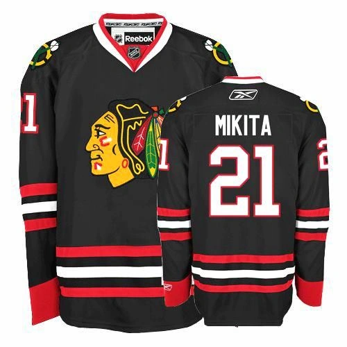Kid's Chicago Blackhawks #21 Stan Mikita Authentic Black Third Reebok Jersey Kid's Chicago Blackhawks #21 Stan Mikita Authentic Black Third Reebok Jersey