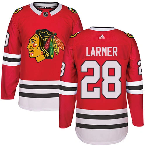Kid's Chicago Blackhawks #28 Steve Larmer Premier Red Home Adidas Jersey Kid's Chicago Blackhawks #28 Steve Larmer Premier Red Home Adidas Jersey