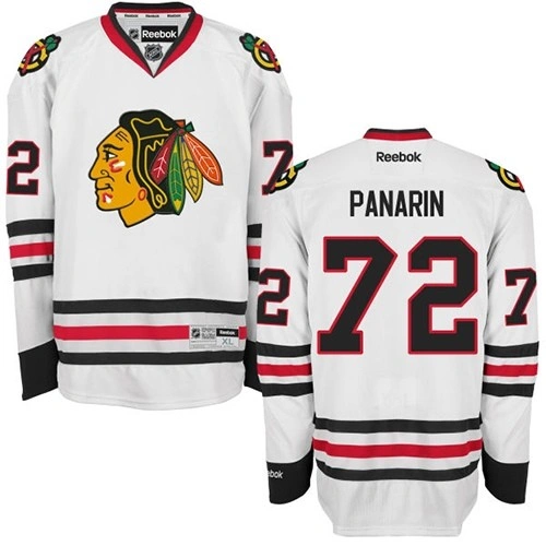 Kid's Chicago Blackhawks #72 Artemi Panarin Premier White Away Reebok Jersey