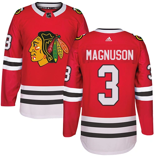 Chicago Blackhawks #3 Keith Magnuson Premier Red Home Adidas Jersey Chicago Blackhawks #3 Keith Magnuson Premier Red Home Adidas Jersey