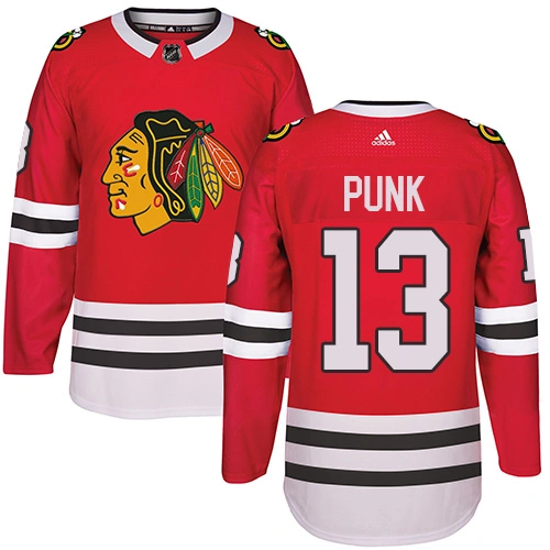 Chicago Blackhawks #13 CM Punk Premier Red Home Adidas Jersey Chicago Blackhawks #13 CM Punk Premier Red Home Adidas Jersey