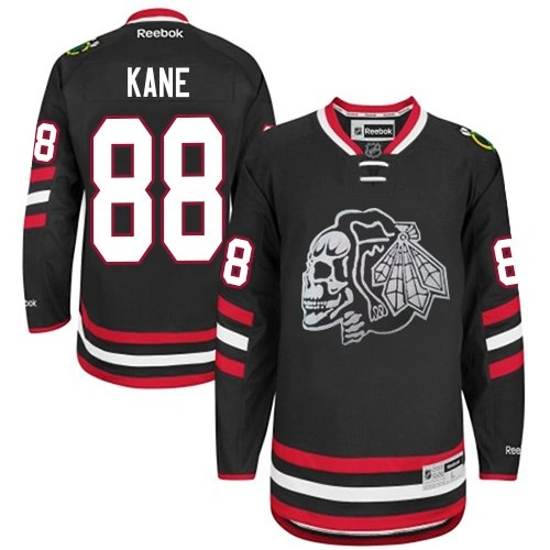 Kid's Chicago Blackhawks #88 Patrick Kane Authentic Black White Skull 2014 Stadium Series Reebok Jersey Kid's Chicago Blackhawks #88 Patrick Kane Authentic Black White Skull 2014 Stadium Series Reebok Jersey