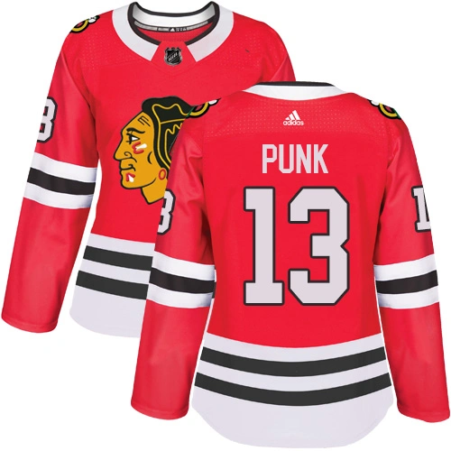 Women's Chicago Blackhawks #13 CM Punk Premier Red Home Adidas Jersey Women's Chicago Blackhawks #13 CM Punk Premier Red Home Adidas Jersey