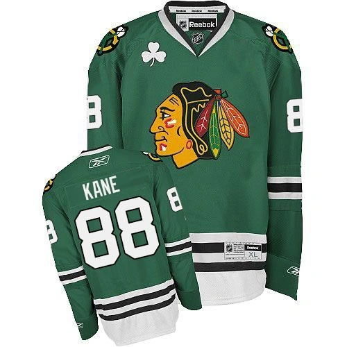 Kid's Chicago Blackhawks #88 Patrick Kane Authentic Green Reebok Jersey Kid's Chicago Blackhawks #88 Patrick Kane Authentic Green Reebok Jersey