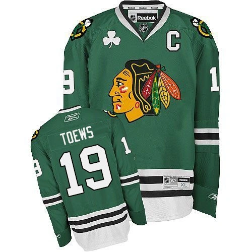 Kid's Chicago Blackhawks #19 Jonathan Toews Premier Green Reebok Jersey Kid's Chicago Blackhawks #19 Jonathan Toews Premier Green Reebok Jersey