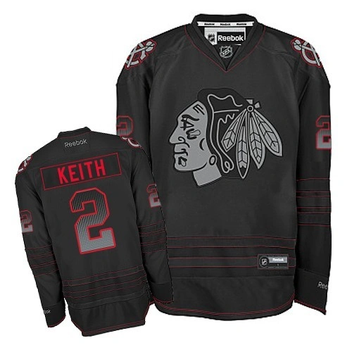 Chicago Blackhawks #2 Duncan Keith Premier Black Accelerator Reebok Jersey