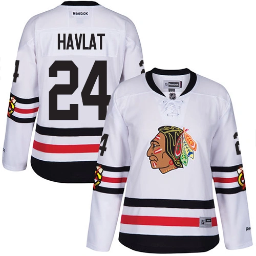 Women's Chicago Blackhawks #24 Martin Havlat Premier White 2017 Winter Classic Reebok Jersey