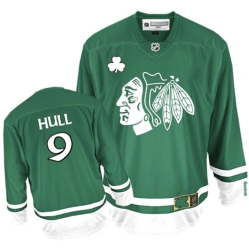 Chicago Blackhawks #9 Bobby Hull Premier Green St Patty's Day Reebok Jersey