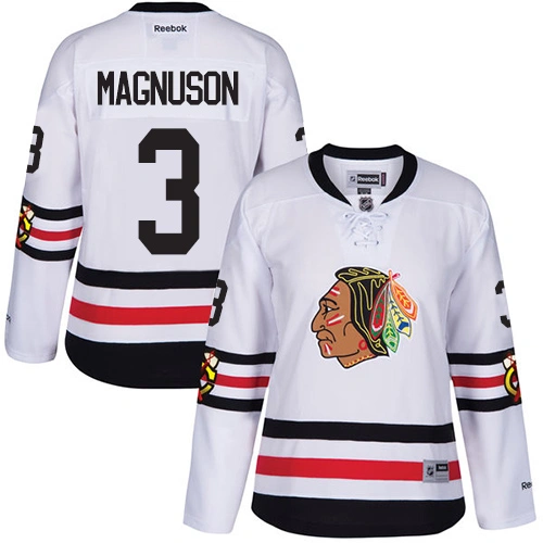Women's Chicago Blackhawks #3 Keith Magnuson Premier White 2017 Winter Classic Reebok Jersey Women's Chicago Blackhawks #3 Keith Magnuson Premier White 2017 Winter Classic Reebok Jersey