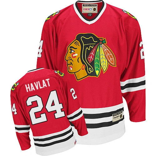 Chicago Blackhawks #24 Martin Havlat Premier Red CCM Throwback Jersey