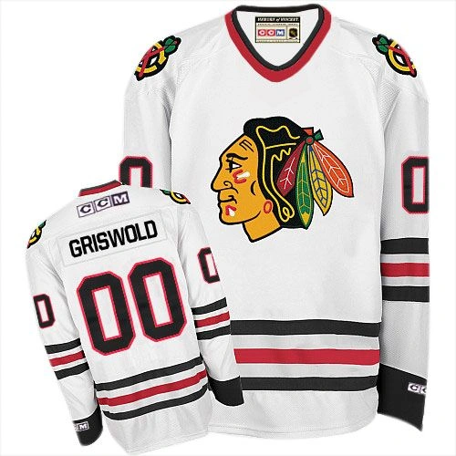 Chicago Blackhawks #00 Clark Griswold Premier White CCM Throwback Jersey