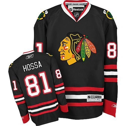 Women's Chicago Blackhawks #81 Marian Hossa Authentic Black Third Reebok Jersey Women's Chicago Blackhawks #81 Marian Hossa Authentic Black Third Reebok Jersey