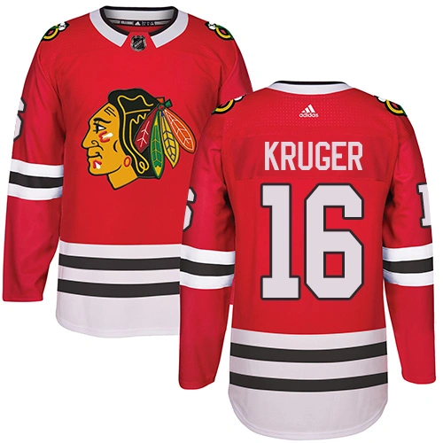 Chicago Blackhawks #16 Marcus Kruger Authentic Red Home Adidas Jersey