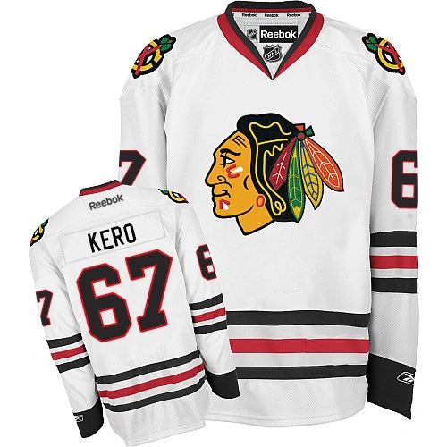 Chicago Blackhawks #67 Tanner Kero Premier White Away Reebok Jersey