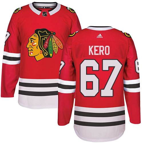 Kid's Chicago Blackhawks #67 Tanner Kero Authentic Red Home Adidas Jersey