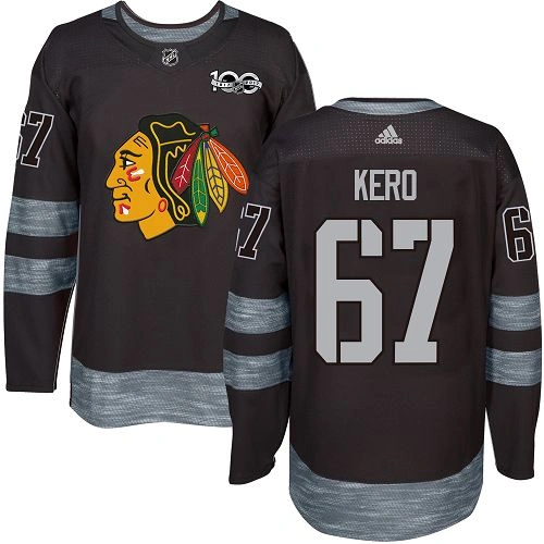 Chicago Blackhawks #67 Tanner Kero Authentic Black 1917-2017 100th Anniversary Adidas Jersey