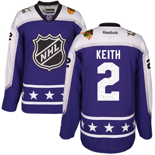 Chicago Blackhawks #2 Duncan Keith Premier Purple Central Division 2017 All-Star Reebok Jersey