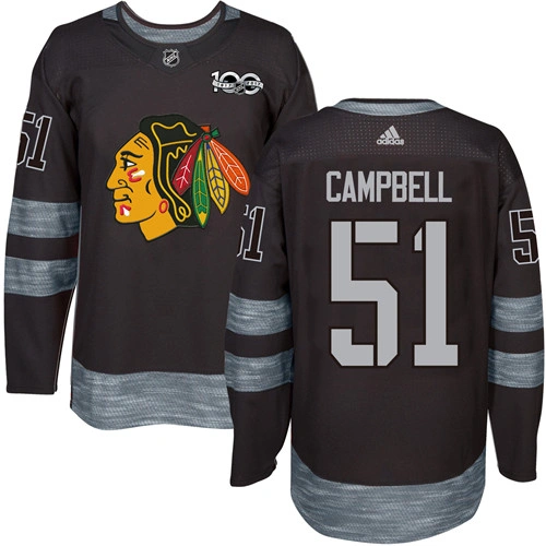 Chicago Blackhawks #51 Brian Campbell Authentic Black 1917-2017 100th Anniversary Adidas Jersey Chicago Blackhawks #51 Brian Campbell Authentic Black 1917-2017 100th Anniversary Adidas Jersey