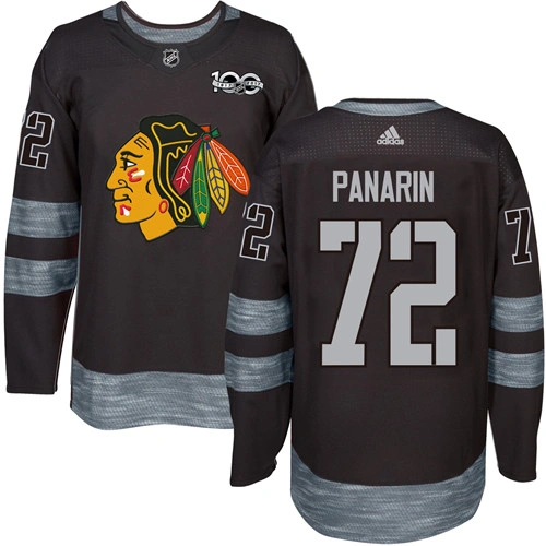 Chicago Blackhawks #72 Artemi Panarin Authentic Black 1917-2017 100th Anniversary Adidas Jersey