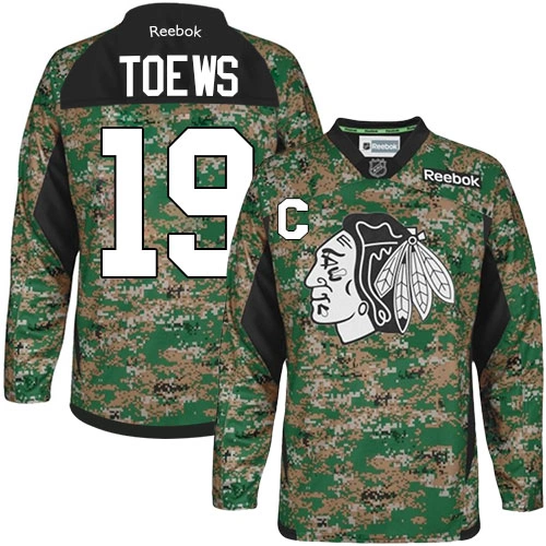 Kid's Chicago Blackhawks #19 Jonathan Toews Authentic Camo Veterans Day Practice Reebok Jersey Kid's Chicago Blackhawks #19 Jonathan Toews Authentic Camo Veterans Day Practice Reebok Jersey