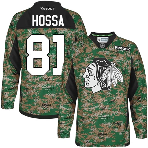 Kid's Chicago Blackhawks #81 Marian Hossa Premier Camo Veterans Day Practice Reebok Jersey Kid's Chicago Blackhawks #81 Marian Hossa Premier Camo Veterans Day Practice Reebok Jersey