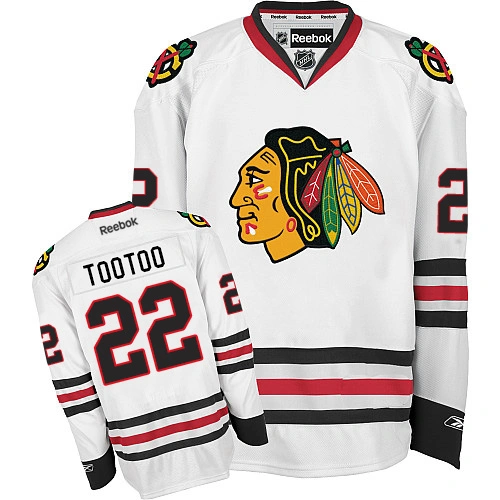 Women's Chicago Blackhawks #22 Jordin Tootoo Premier White Away Reebok Jersey