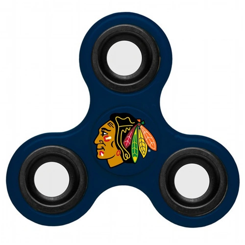 Chicago Blackhawks 3 Way Fidget Spinner - Navy Chicago Blackhawks 3 Way Fidget Spinner - Navy