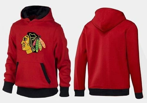 Chicago Blackhawks Big & Tall Logo Pullover Red/Black Hoodie Sweather Chicago Blackhawks Big & Tall Logo Pullover Red/Black Hoodie Sweather