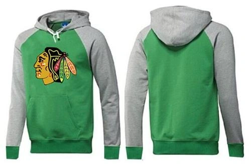 Chicago Blackhawks Big & Tall Logo Pullover Green/Grey Hoodie Sweather Chicago Blackhawks Big & Tall Logo Pullover Green/Grey Hoodie Sweather