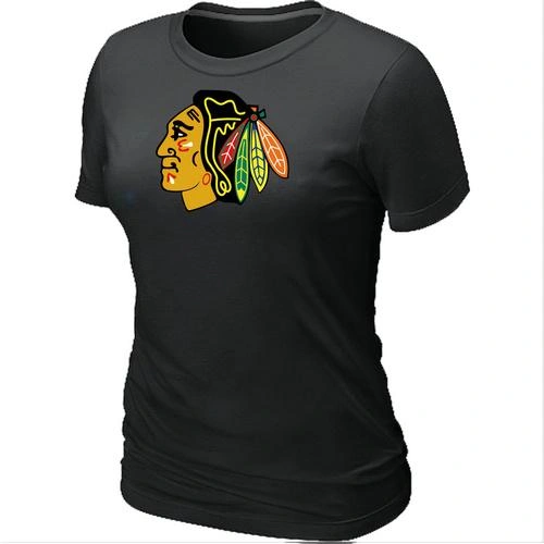 Women's Chicago Big & Tall Logo T-Shirt - Black Women's Chicago Big & Tall Logo T-Shirt - Black