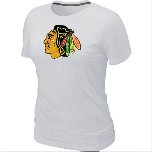 Women's Chicago Big & Tall Logo T-Shirt - White Women's Chicago Big & Tall Logo T-Shirt - White