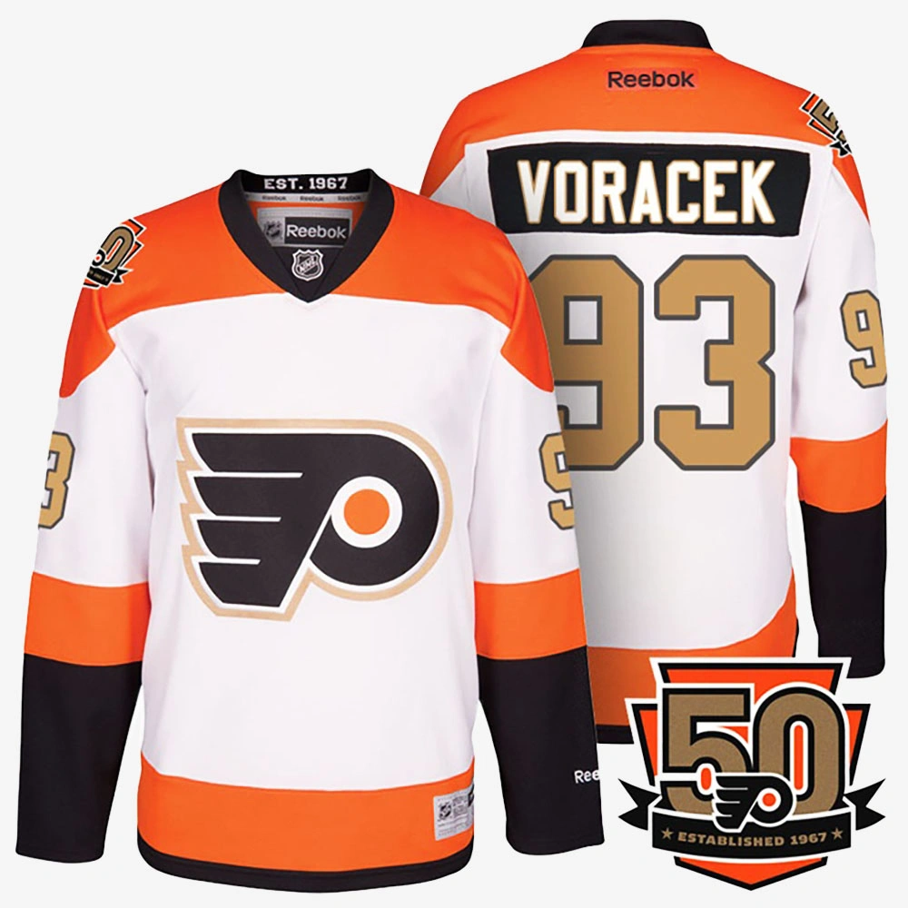 Women's Jakub Voracek Philadelphia Flyers White 50th Anniversary Player Jersey