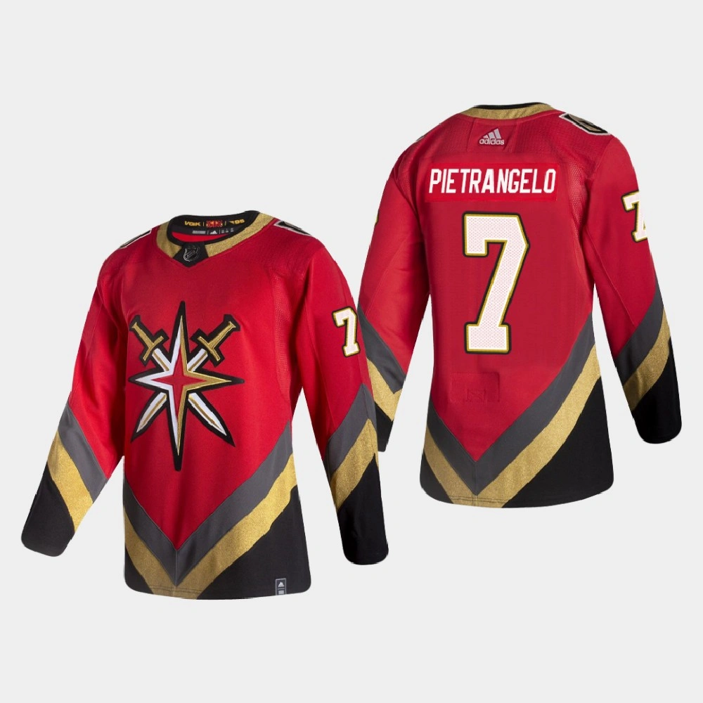 Women's Vegas Golden Knights Alex Pietrangelo #7 2021 Season Reverse Retro Authentic Pro Special Edition Red Jersey Women's Vegas Golden Knights Alex Pietrangelo #7 2021 Season Reverse Retro Authentic Pro Special Edition Red Jersey