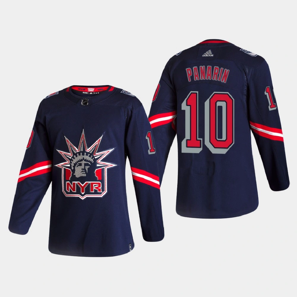 Men's New York Rangers Artemi Panarin #10 2021 Season Reverse Retro Authentic Special Edition Navy Jersey Men's New York Rangers Artemi Panarin #10 2021 Season Reverse Retro Authentic Special Edition Navy Jersey