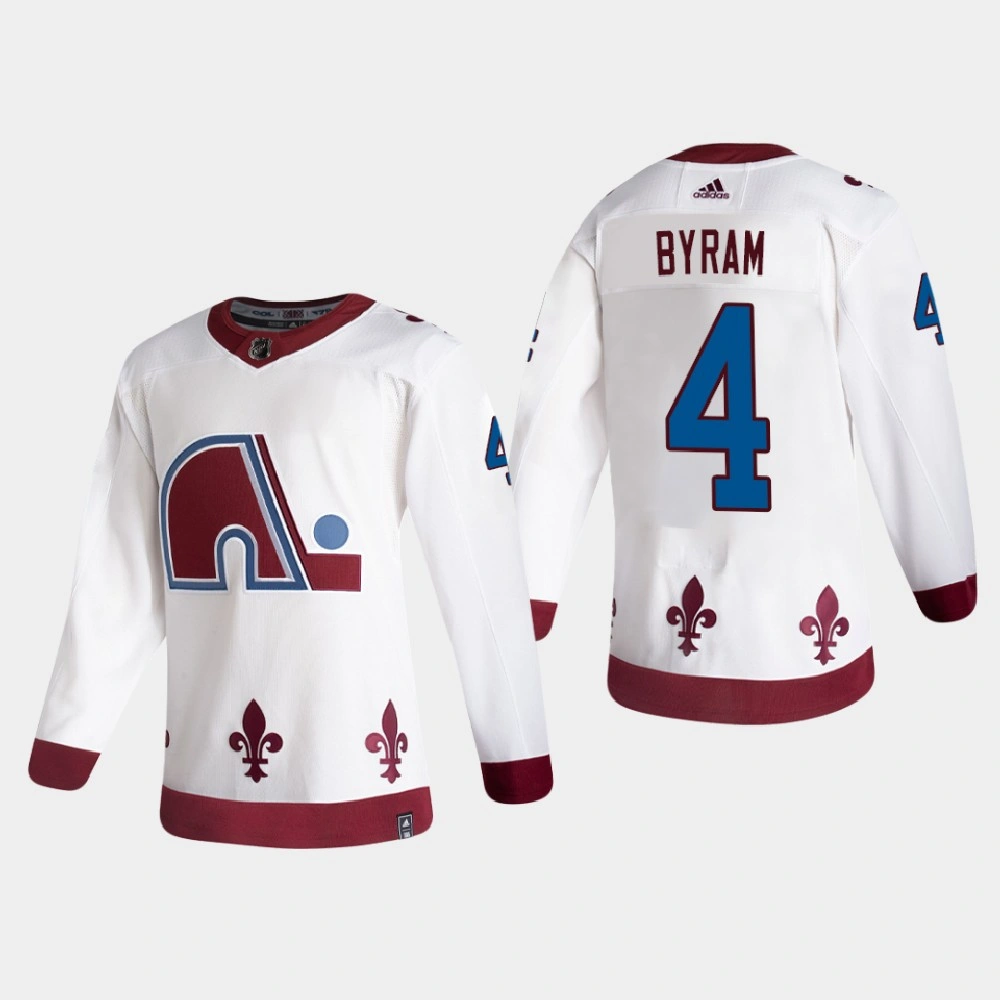 Men's Colorado Avalanche Bowen Byram #4 2021 Season Reverse Retro Authentic White Jersey