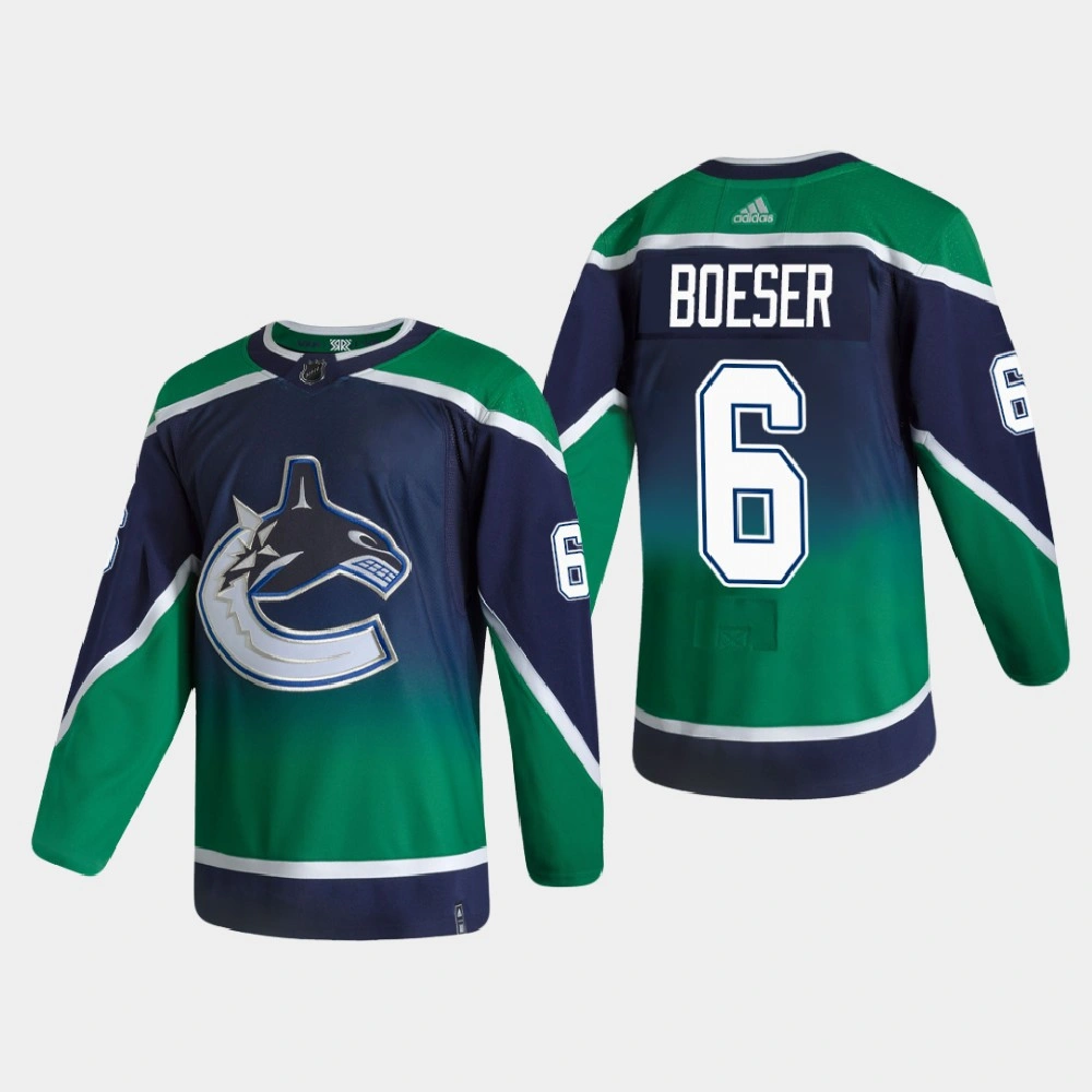 Men's Vancouver Canucks Brock Boeser #6 2021 Season Reverse Retro Authentic Blue Jersey Men's Vancouver Canucks Brock Boeser #6 2021 Season Reverse Retro Authentic Blue Jersey