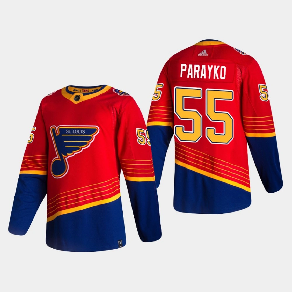 Men's St. Louis Blues Colton Parayko #55 2021 Season Reverse Retro Authentic Pro Special Edition Red Jersey