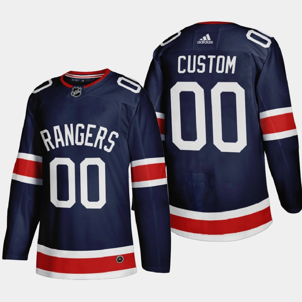 Men New York Rangers Custom #00 2021 Season Reverse Retro Authentic Navy Jersey Men New York Rangers Custom #00 2021 Season Reverse Retro Authentic Navy Jersey