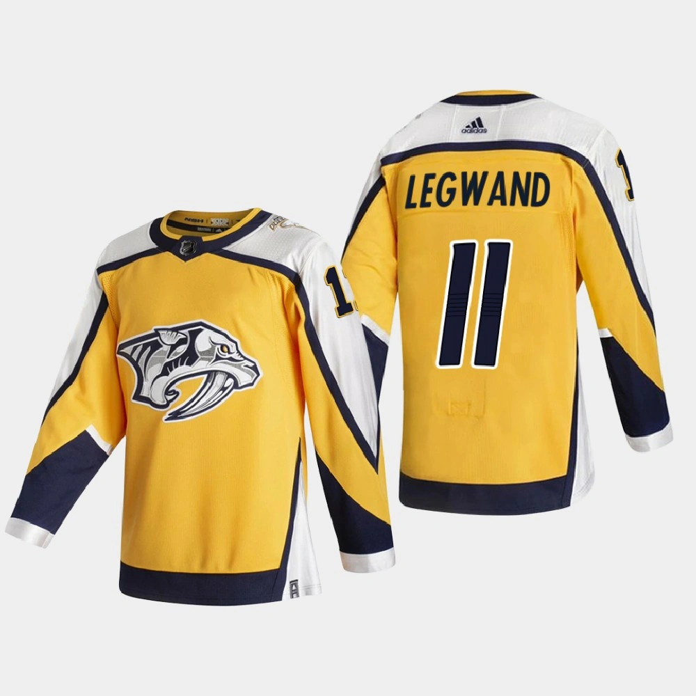 Women's Nashville Predators David Legwand #11 2021 Season Reverse Retro Special Edition Authentic Gold Jersey Women's Nashville Predators David Legwand #11 2021 Season Reverse Retro Special Edition Authentic Gold Jersey