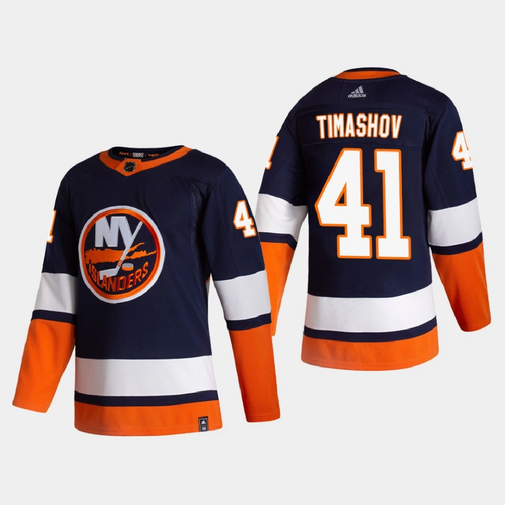 Men's New York Islanders Dmytro Timashov #41 2021 Season Reverse Retro Authentic Special Edition Blue Jersey Men's New York Islanders Dmytro Timashov #41 2021 Season Reverse Retro Authentic Special Edition Blue Jersey