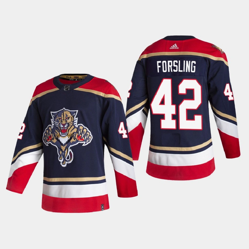 Youth Florida Panthers Gustav Forsling #42 2021 Season Reverse Retro Authentic Special Edition Navy Jersey