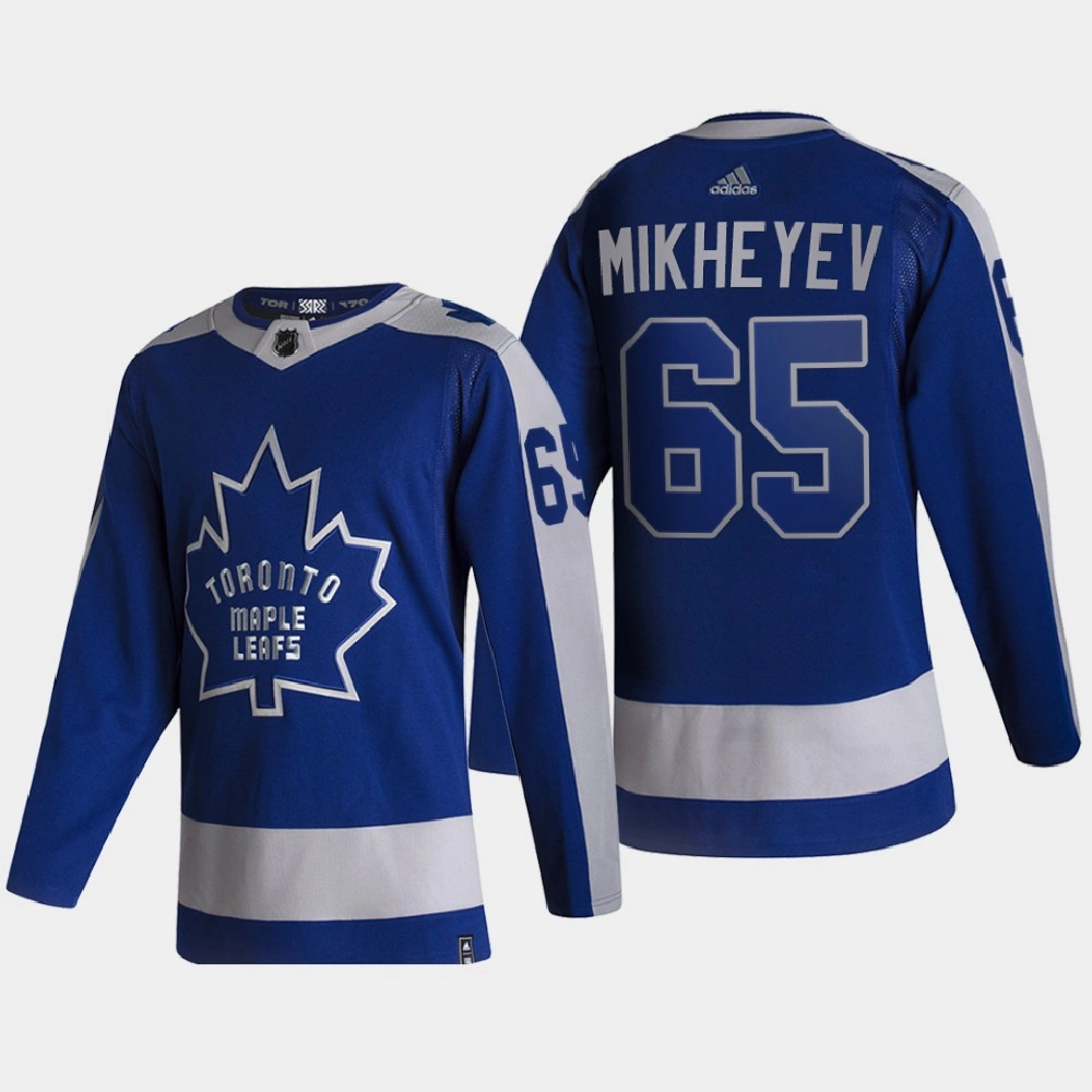 Women's Toronto Maple Leafs Ilya Mikheyev #65 2021 Season Reverse Retro Special Edition Authentic Blue Jersey Women's Toronto Maple Leafs Ilya Mikheyev #65 2021 Season Reverse Retro Special Edition Authentic Blue Jersey