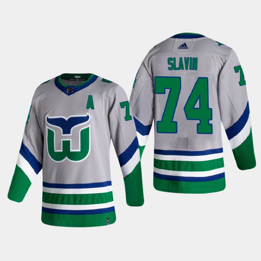 Women's Carolina Hurricanes Jaccob Slavin #74 2021 Season Reverse Retro Authentic Green Jersey